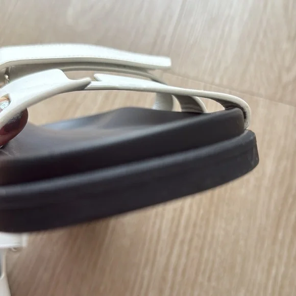 Hermes White and Black Chypre Sandals 38.5 - Picture 7 of 9